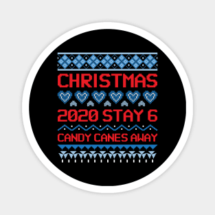 christmas 6 Candy Canes  away Magnet